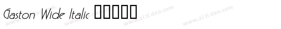 Gaston Wide Italic字体转换